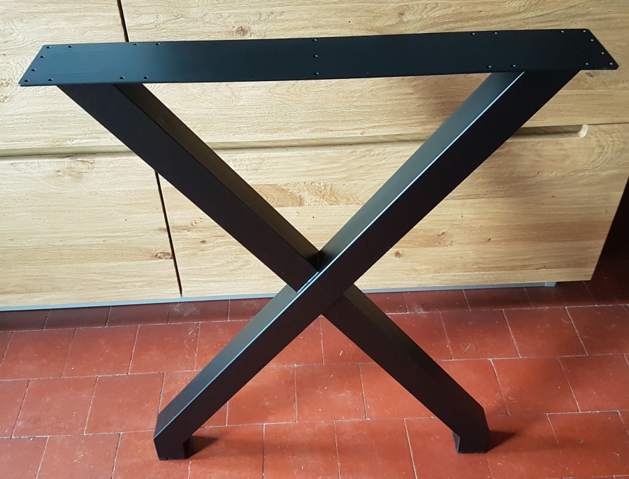 pied-en-acier-forme-x-hauteur-90-noir-mat