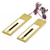 Kit 2 ou 3 profils Led ONE en aluminium 3,8W / Kit 2 spots + convertisseur - Or brossé
