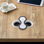Bloc 2 prises EIGHT "IP44" Blanc Mat