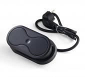 Bloc 1 prise + USB-A affleurant EIGHT / noir mat