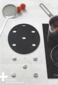 Repose casserole 2 en 1 ovale/ métal chromé silicone noir