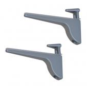 2 Supports de Tablette 4 à 28mm Alu mat