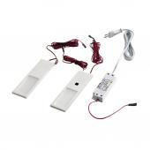 Kit 2 ou 3 profils Led 4W extra plat/Kit 2 spots + convertisseur - Blanc