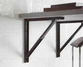 Equerres support de table rabattable noir - plateau de 40 à 55cm
