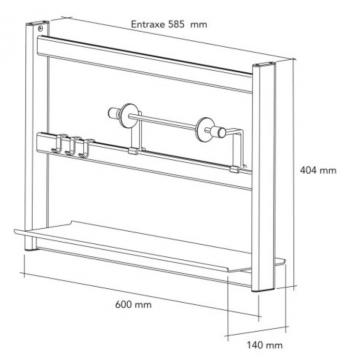 kit étagère de crédence 60cm  schéma