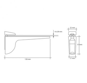 Supports de Tablette D9820-22 ( D9822 ALU )