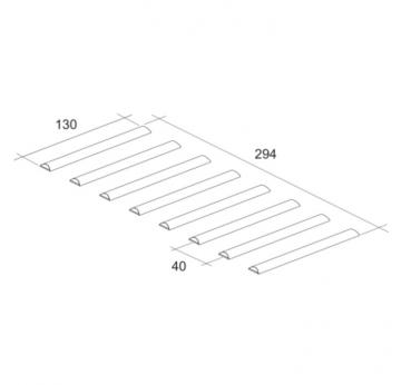 repose plat long inox d1525 schema