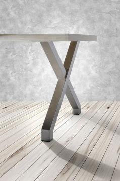 Pied de table hauteur 71cm en acier forme X