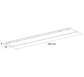 equerre de fixation invisible 9mm 540mm schéma