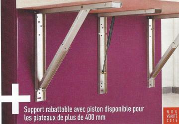 piston pour support rabattable