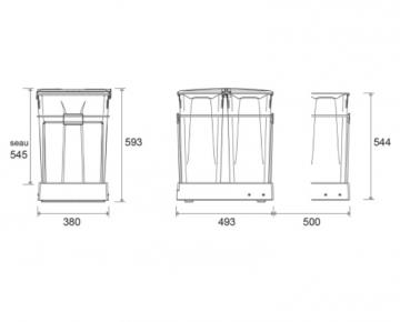 Tri Sélectif 70 Litres (35L + 35L)