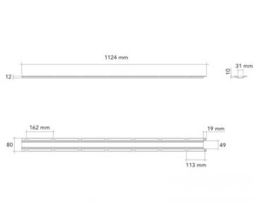 Raidisseur de plan de travail 1124mm schéma