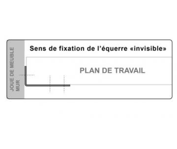 Equerre de fixation plateau et table invisible