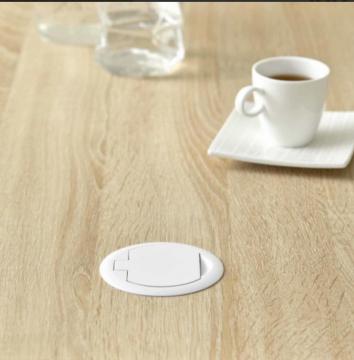 Bloc 1 prise + USB "RING" blanc mat