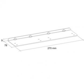 equerre de fixation invisible 9mm 270mm schéma