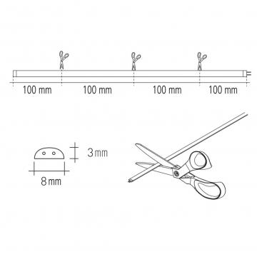 Kit barrette flexible Led en rouleau 2,5ml chaud