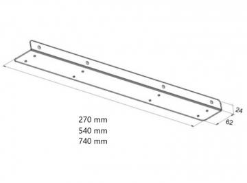 Equerre de fixation plateau et table invisible