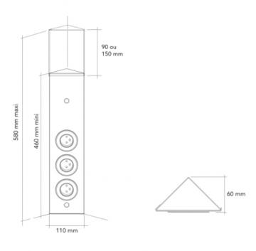 Bloc 3 prises inox MSA A9700 schéma