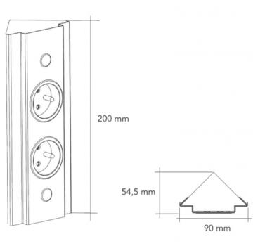 Bloc 2 prises d'angle A9703 schéma