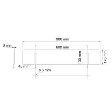 Kit Protection ilot verre aimanté 90cm