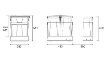 Tri Sélectif 60 Litres (30L + 30L)