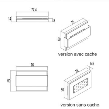 Spot Led éclairage de plinthe LS07 dimensions