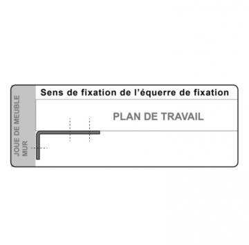 Equerre de fixation plateau et table 3mm