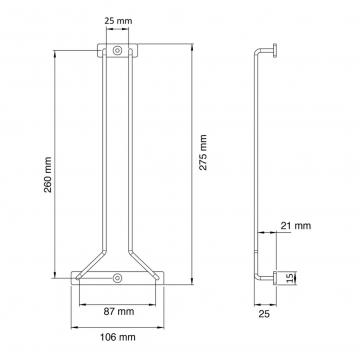 support de 3 verres ( chromé )