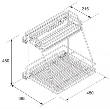 Panier Sous Evier Coulissant Chrome