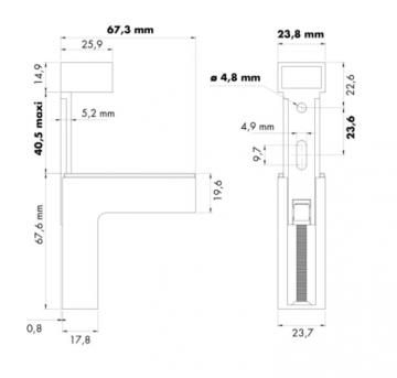 Support tablette 3 à 40mm schéma