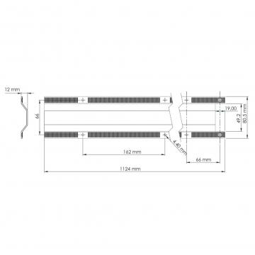 raidisseur-de-plan-de-travail-finition-blanc-mat-l-1124mm schéma