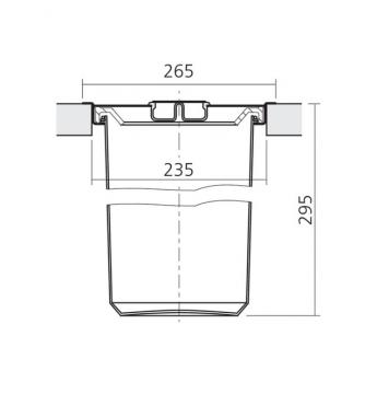 poubelle encastrable seau 8 L schéma