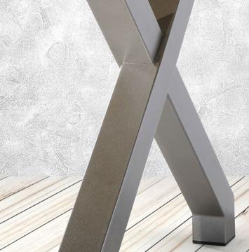 Pied de table hauteur 71cm en acier forme X