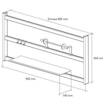 kit étagère de crédence 90cm schéma