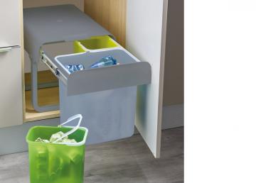 Poubelle tri sélectif 3 bacs (16-8-8 Litres)
