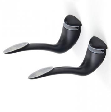 2 supports tablette de 3 à 30mm noir mat
