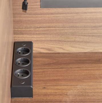 Bloc 3 prises noir mat