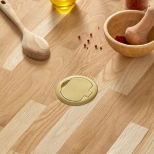 Bloc 1 prise + USB-A "RING" - Or mat