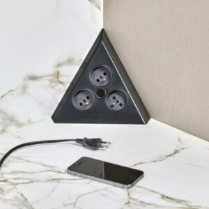 Bloc 3 prises triangle MSA A9433 noir mat