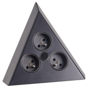 Bloc 3 prises d'angle forme triangle MSA A9433 noir mat