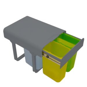 Poubelle tri sélectif 3 bacs (16-8-8 Litres)