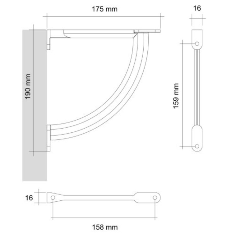 2 Supports Tablette grand modèle 175mm – Image 5