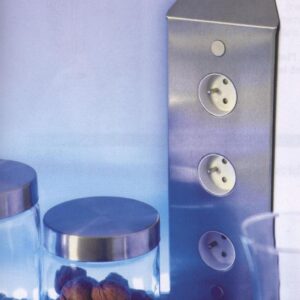 bloc 3 prises d'angle en métal