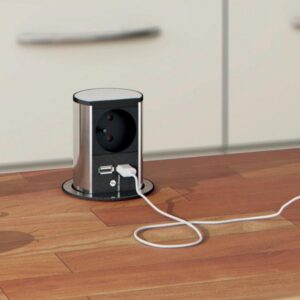 Prise Escamotable  1 prises + USB IZY