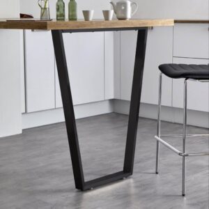 Pied Trapèze en acier Noir Mat