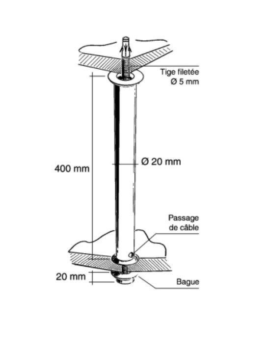 Support baldaquin avec passage de cable – Image 3