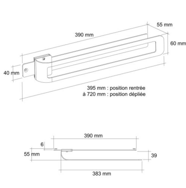 Porte Torchon coulissant en acier – Image 5