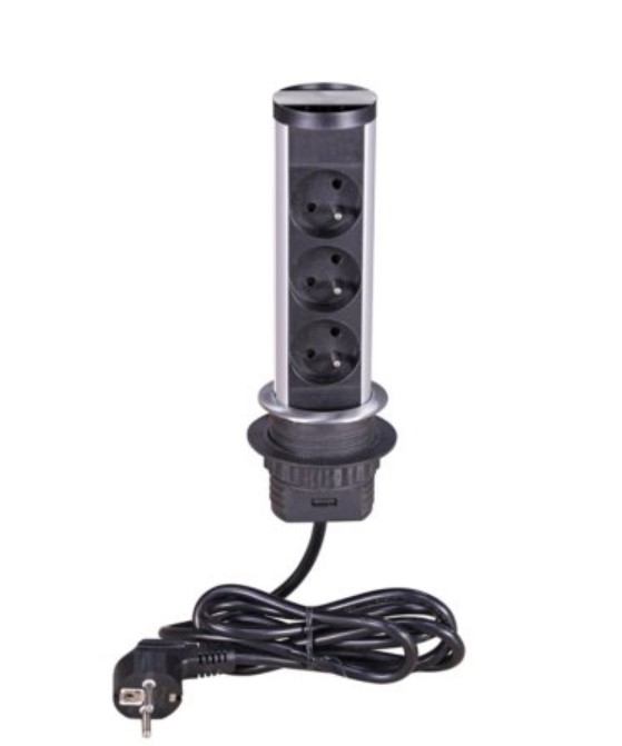 Bloc 3 prises Escamotable MINIBRICK – Image 3