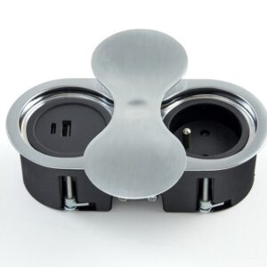 Bloc EIGHT affleurant 1 prise + USB A et C