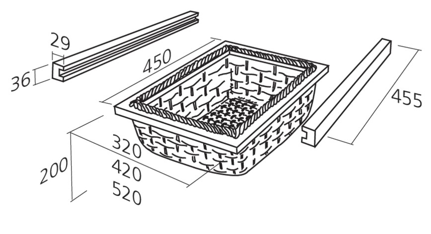 Panier en Osier Coulissant – Image 3